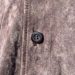 Liz Claiborne Vintage Genuine Suede Leather Dark Brown Oversized Shirt Jacket Western Cowgirl Photo 10