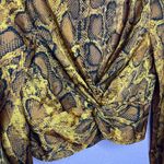 superdown Raquel Long Sleeve Top In Brown Snake. Size S Photo 2