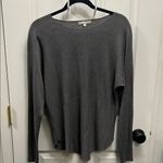 Joan Vass Gray Long Sleeve Sweater Photo 0