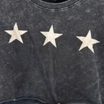 Like new Distressed mono b crop sweatshirt Black Photo 1