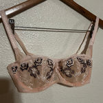 Etam cream black lace embriordery Balconette Bra 34D Tan Size undefined Photo 0