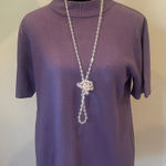 Sag Harbor Purple Short Sleeve  Sweater vintage  small Photo 0