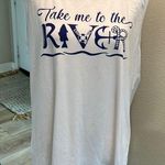 Take me the River sleeveless beach coverup tank NWOT White Size 2X Photo 0
