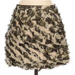 J.Crew | 100% Silk Camo Ruffle Mini Skirt Camouflage Side Zip Size 00 XXS Photo 2