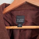Eileen Fisher  100% Wool Coat Size Medium Women’s Brown Full Zip Photo 2