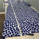 Hobbs London Magda Midi Shirt Dress Waist Tie Blue Patterned Women’s Size 10 Photo 14