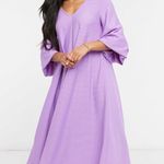 ASOS Purple Textured Smock Dress Photo 3