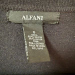 Alfani  Black Cardigan with zipper detail and faux leather elbow patches- Small Photo 5