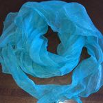 Noelle Light Blue Sheer Boho Scarf Wrap Photo 1