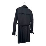 ASOS Black Double-Breasted Belted Trench Coat Size 4 (US) Photo 4