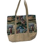 Designs by Dee Dee Womens Playing Golf Print Tapestry Tote Bag Green Tan Small N Photo 2