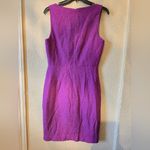 Black Halo  Square Neckline Textured Sheath Dress with Slit Women's size 8 Photo 8