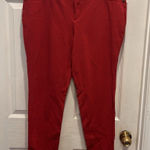 Cato Contemporary Red Casual Stretch Pants Womens Size 16 Straight Leg Comfy Photo 0