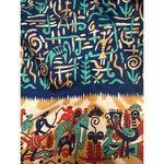 Vintage Ethnic Print Kimono Robe Boho Chic Cape Unique Cultural Motifs One Size Blue Size undefined Photo 5