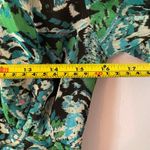 ZARA Green Blue High Neck Flowy Blouse Cropped Lightweight Women's size Small Photo 8