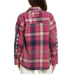 Free People Nordic Chill Plaid Cotton Shirt Jacket Size Medium NWT Photo 7