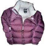 The North Face Womens Medium Purple Vintage 96 Retro Nuptse Puffer Jacket Down Coat Photo 2