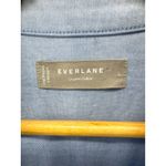 Everlane  Organic Cotton Oxford Belted‎ Long Sleeve Shirt Dress Light Blue Large Photo 2