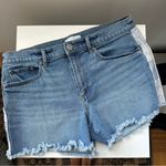 Loft Jean Shorts with White Embroidered Side Accents, EUC Photo 3