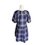 Hill House  - Navy Plaid Cotton Mini Dress Sz S Photo 3