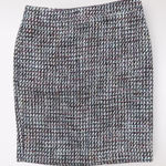Loft  Tweed Short Mini Pencil Skirt Size 00P Red Purple Multicolor‎ Boho Fall Photo 0