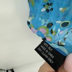 Cejon Vintage Blue Multicolor Silk Geometric Print Long Rectangle Silk Scarf Y2k Photo 6