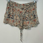 New Look  Women’s Paisley Print Shorts Boho Summer Casual Size L Photo 0
