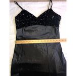 Maxi Dress Womens Size M Black Sleeveless Satin Sequins Prom Formal Evening Event Size M Photo 4