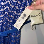 Eliza J lace eyelet belted Patterned Dress blue nude size 6 Photo 6