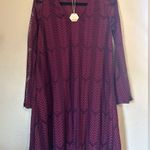 Pink Blush NEW Women’s Elegant Maroon Long Sleeve Dress Sz Medium Photo 0
