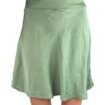 Free People Green High Waisted Flowy Side Zip Lightweight Satin Slip Skirt Sz 4 Photo 0