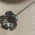 Wild Fable necklace silver flower pendant herringbone fashion jewelry new Sz 16” Photo 4