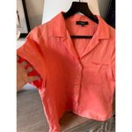 Lulu’s NWOT Lovely Legacy Coral Pink Short Sleeve Button Photo 4