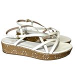 Kate Spade  White Leather Strappy floral Cutout Sandals 10 Photo 1