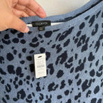 Talbots Women’s Navy Black Leopard Asymmetrical Poncho Lightweight Size XS/S NWT Photo 7