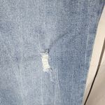 Nicole Miller  Nomad Super High Rise Straight Blue Distressed Jeans Photo 7