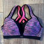 VSX Sport Women’s Cross Back Padded Underwire Sports Bra Pink & Black Photo 0