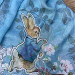 Vintage Beatrix Potter Peter Rabbit Scarf Polyester 74 x 18.5. Blue Photo 4