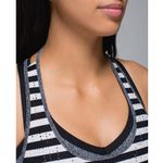 Lululemon Water Bound Singlet Apex Stripe Printed Black Dune Tank Top Size 6 Photo 5