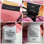 Halogen  Abstract Floral Cap Sleeve Blouse Pink Orange XS NWT Photo 2