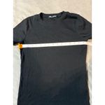ZARA Women Black Short Sleeve Ribbed Shirt Size Medium Basics Crew Neck Photo 2