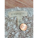 Aeropostale Women’s Sweater Long Sleeve Ivory Silver Thread Open Knit Size Small White Photo 3