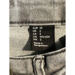 H&M Skinny Stretch Jeans Womens Size 2 Gray Denim Tapered Leg Slim Pants Photo 7