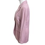 ZARA Blazer Women’s XS Pale Pink Linen Blend One Button Suit Jacket Photo 3