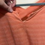 Talbots T by Casual Pullover Dress Orange Stripe Stretch UPF 50+ Cross Back 1X Photo 2