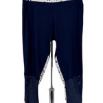 Marika Navy Blocked Tempo Leggings Workout size XL Star Print Photo 2