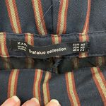 ZARA  Trafaluc Collection Paper Bag Waist Navy Striped Ankle Pant Women’s Size XS Photo 2