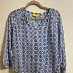 Roller Rabbit  Blue and White Floral Blouse Photo 0