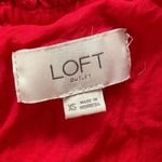 Loft  Dark Pink Eyelet Sleeveless Ruffle Tank Top Blouse Sz XS 100% Cotton Photo 2