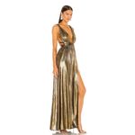 Bronx and Banco NEW NWT Goddess Gown in Gold Metallic size Small Photo 2